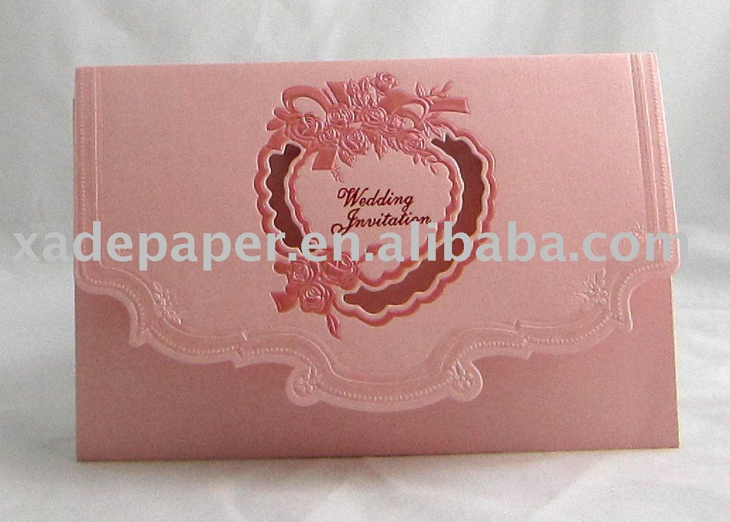Classic Typical wedding greeting card with heart shape