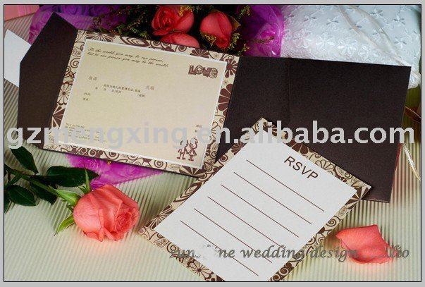 See larger image Pocketfold Wedding InvitationsPA093