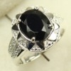 charm jewelry 925 silver fashion Gemstone ring Black onyx