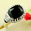2011 newest jewelry 925 silver fashion Gemstone ring Black onyx