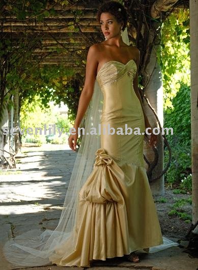 2011 New Style Dark Yellow Wedding Gowns