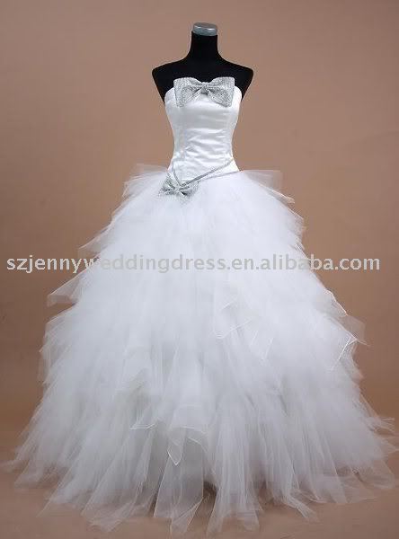 wedding dress with tulle