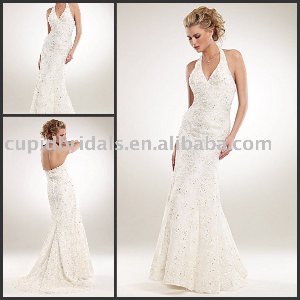 Allover beaded lace wedding