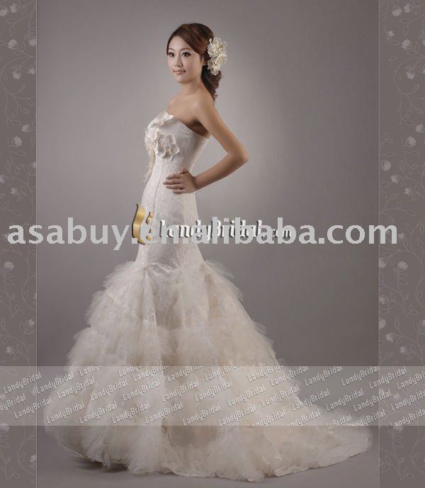 Fishtail Wedding Dresses Landybridal Own Model Lace Wedding