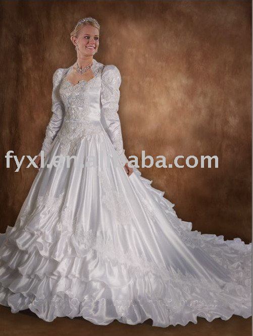 RY54 long sleeves wedding gowns