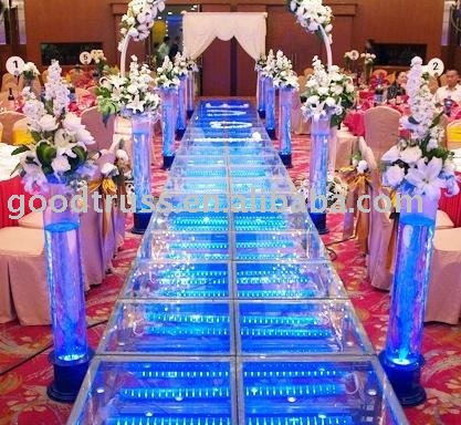 wedding stage decoration art glass for bride and bridegroom