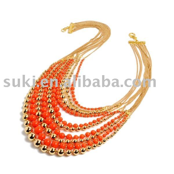 Coral Necklace on 2011 Fashion Jewelry Summer Coral Beaded Necklace Products Buy