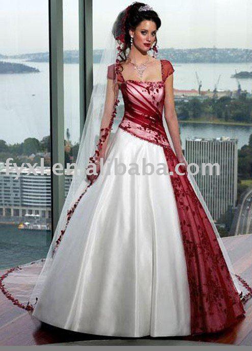 white and red wedding dress 2011