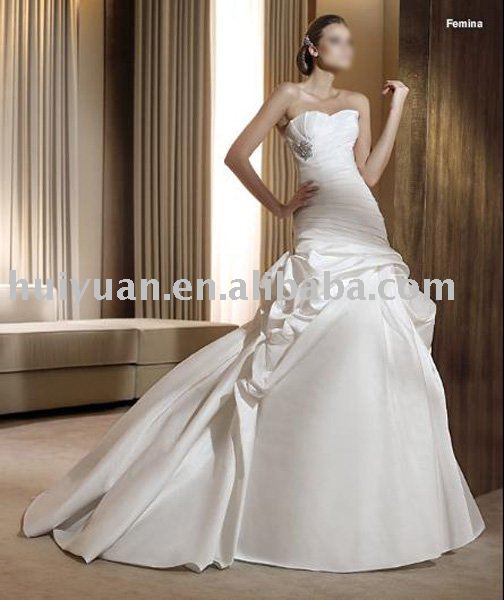 2011 ruched arabic wedding dress