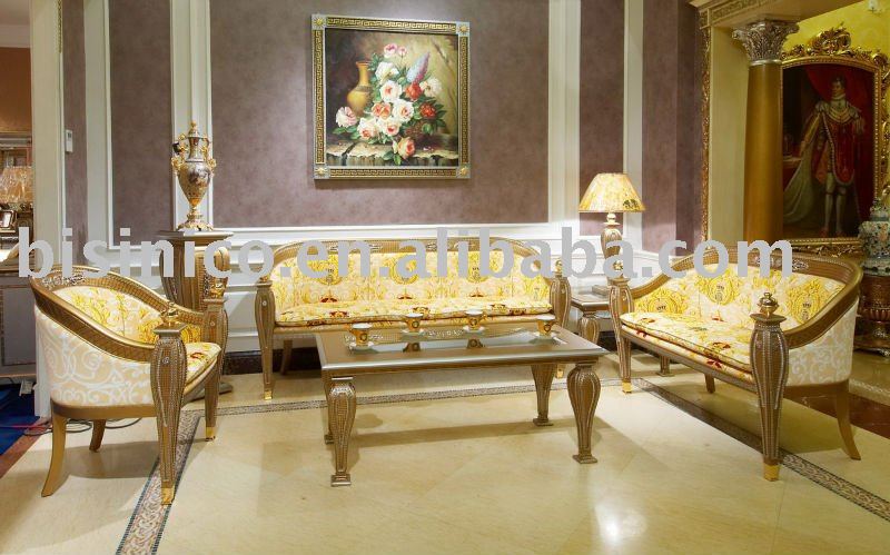 luxury living room furniture sets on Luxury Wooden Sofa Set  Living Room Furniture Moq 1set B23607  Sales