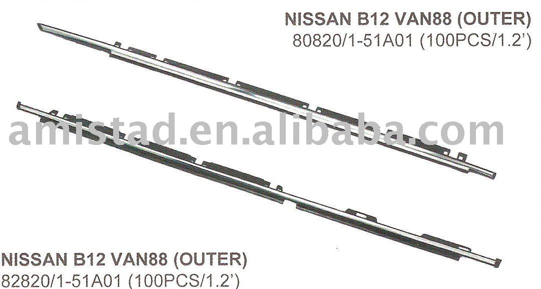 Auto accessory door weather strips for NISSAN B12 VAN88