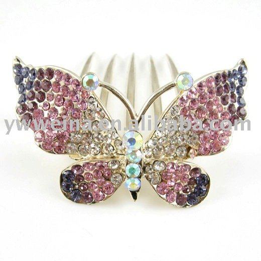 See larger image Butterfly Wedding Accessory Hair Combs