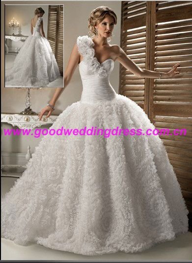 Organza Oneshoulder Wedding Dress