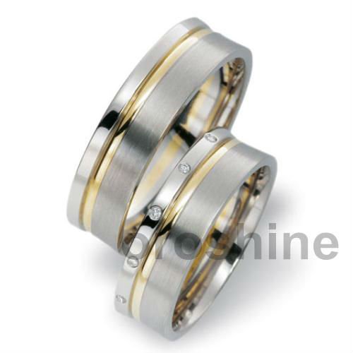 GR27318k gold two color wedding ring