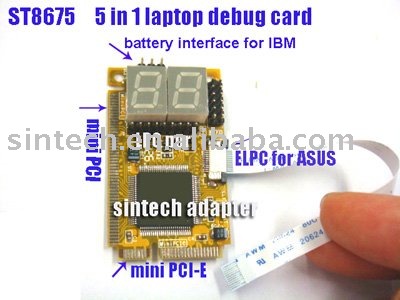 Debug Card on 1pc Bag Mini Pci E  Mini Pci 2 Bits Pc Diagnostic Post Test Debug Card