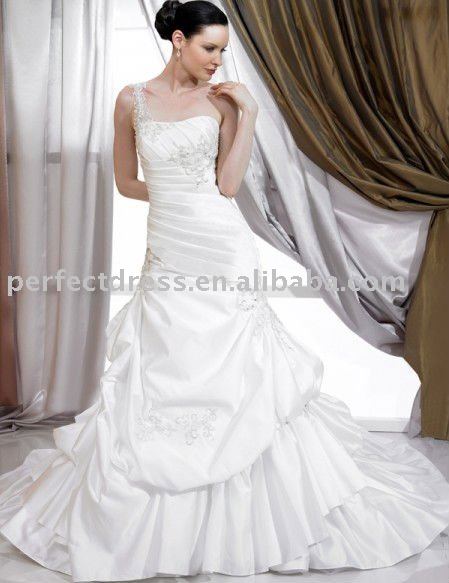 Neckline HandBeaded Swarovski Crystal Lace Bodice Mermaid Wedding Dress