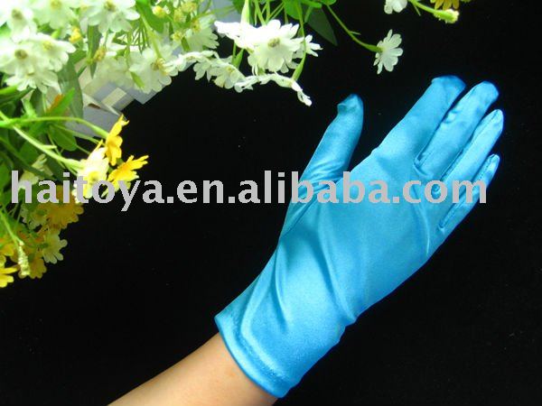 See larger image 9 Turquoise Wedding Bridal Gloves GV59p