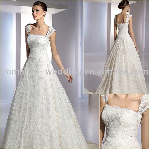 Sa0200 Delicate Aline Lace Wedding Gown