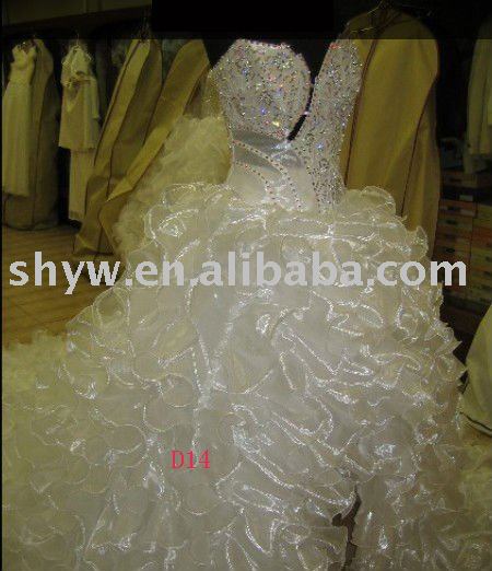 2011 New Style Swarovski Crystal Bridal Gown Wedding Dress