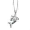 neckalce plata con encanto pequeño de animales, joyas de regalo para los niños y niñas