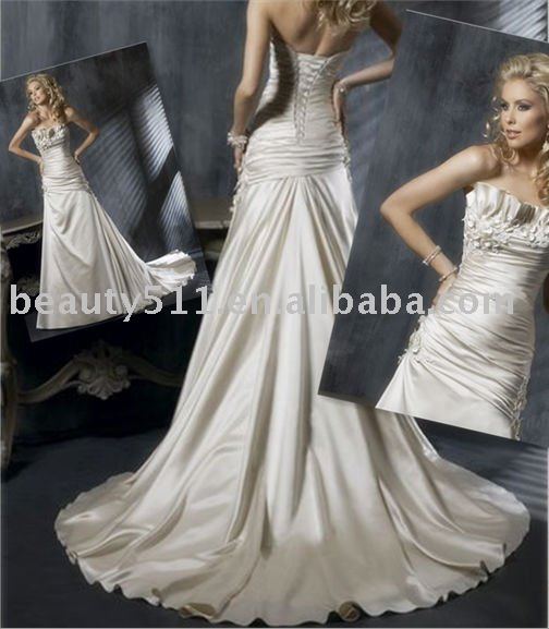 2011 latest elegant wedding dresses beach casual prom gownYP0222