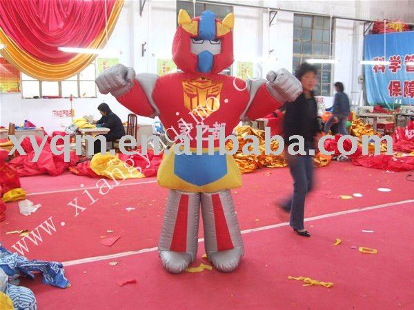 inflatable robot cartoon for