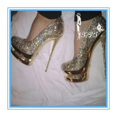SEXY shiny Diamond shoes high heels wedding shoes woman