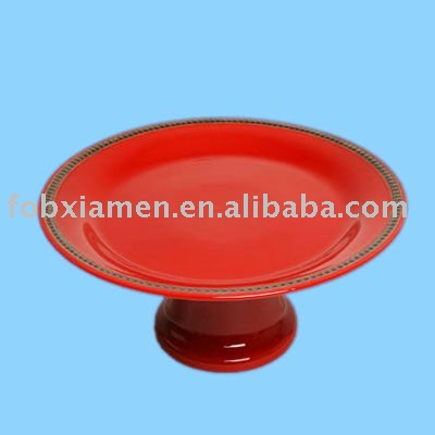 See larger image red ceramic wedding cake holder