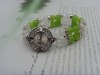barato cristalinas verde pulsera reloj de pulsera de abalorios