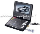 7 Inch rotating design and super slim unit portable DVD