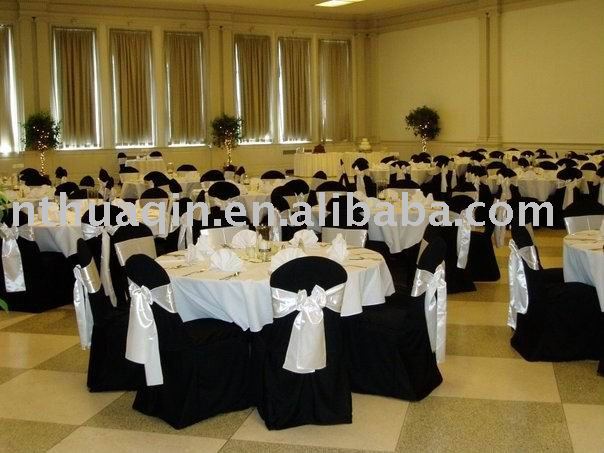 black banquet chair cover white wedding polyester table cloth