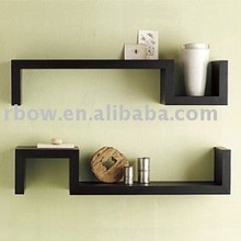 wood floating shelf