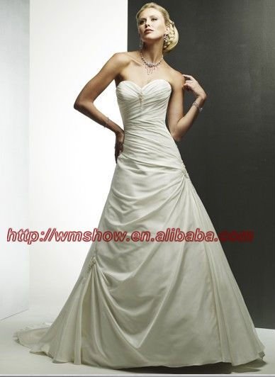 2011 New Style Ruffle Sweetheart puffy wedding dress