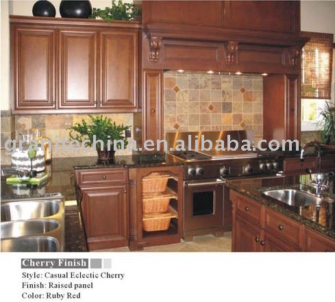 Cherry Wood Cabinets Kitchen