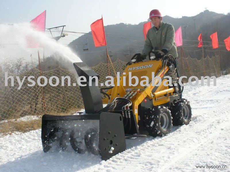 Skid Steer Snowblower. See larger image: CE Certificated Skid steer loader-snow blower