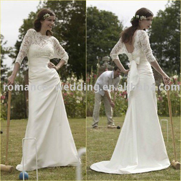 Sd0015 Stunning Butterfly Lace jacket Aline Bride Gown