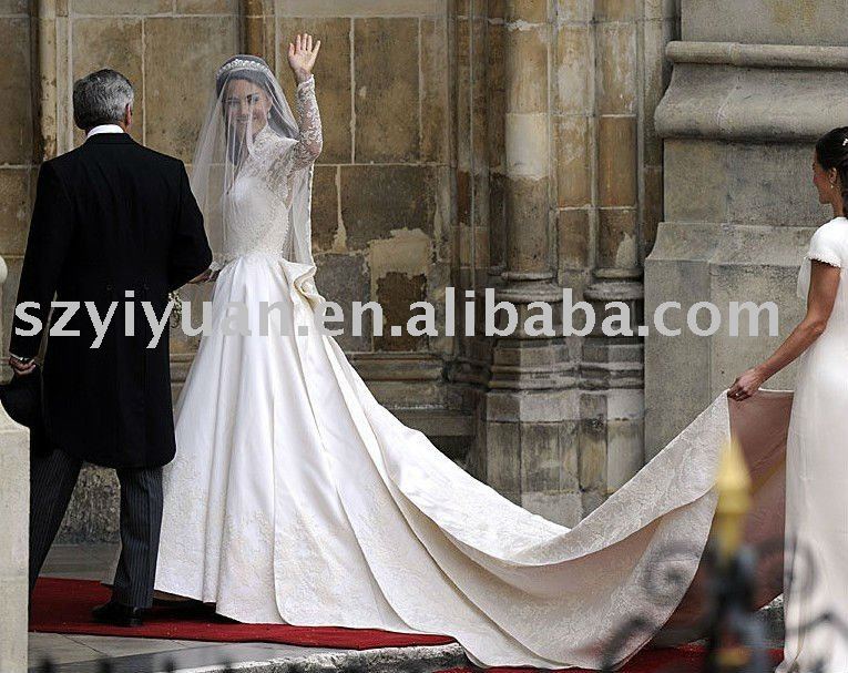 2011 hot sale vintage long sleeve lace empire wedding dresses