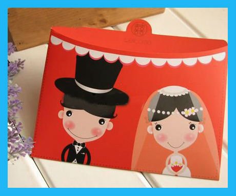 Personalized Blue Wedding Invitation CardWestern StyleRomantic4 Colors