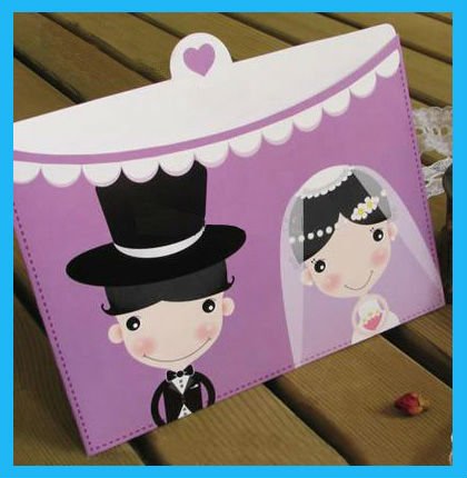 Personalized Blue Wedding Invitation CardWestern StyleRomantic4 Colors 