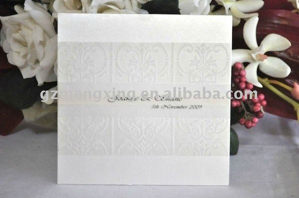 See larger image Flocked Paper Coated Wedding Ceremony Invitation Card 