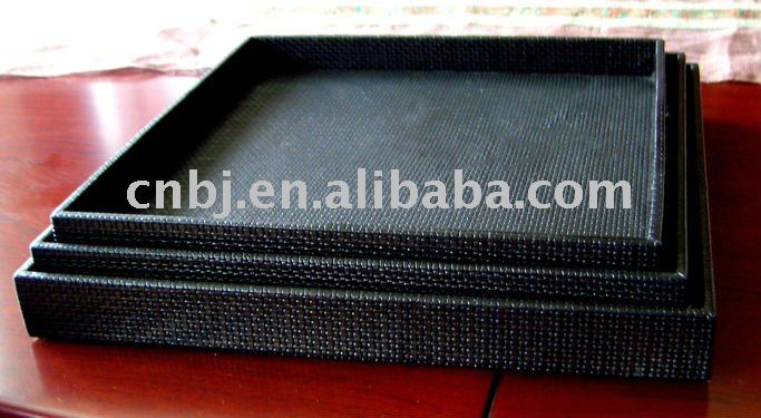 Modern home decoration 2011 leather serving tray