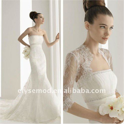 Bewitching Looking Mermaid Ivory Romantic Lace Discount Wedding Dresses