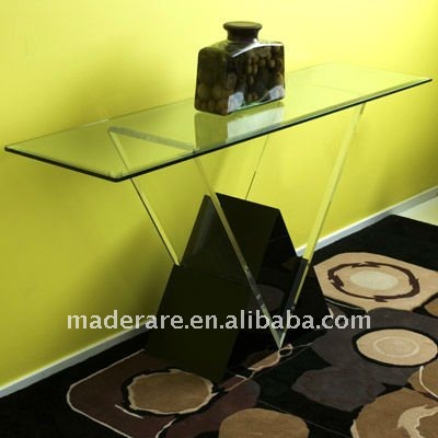 Living Room Console on Image V Shape Acrylic Console Table For Living Room Restaurant Office