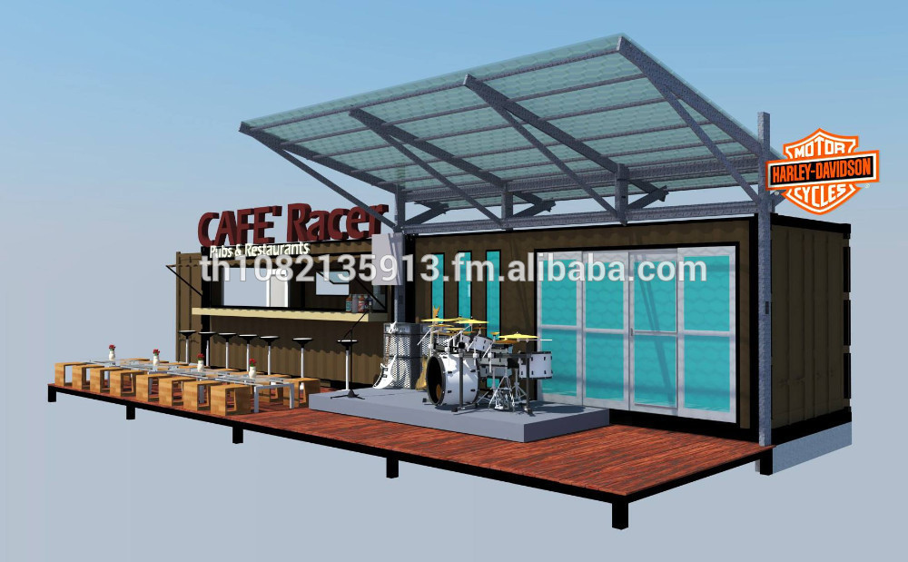 Shipping Container Bar Restaurant Modern Design 20ft 40ft Eco Building 