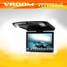 Auto LCD monitor-9 inch super slim flip down monitor with clock