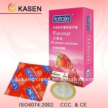 strawberry flavour condom