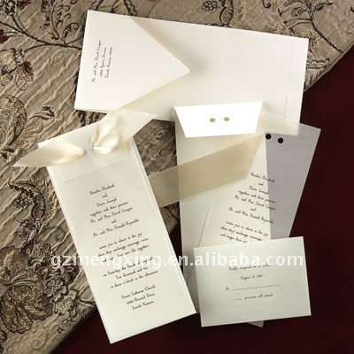 Wedding Invite Paper on Larger Image  Elegant Pearlized Paper Wedding Invitations     Ea931