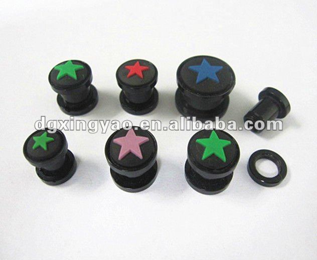 ear piercings names and pictures. inner ear piercings names. UV acrylic star inner ear plug piercing jewelry