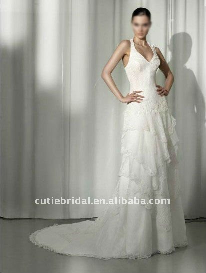 elegant lace bridal gowns halter wedding dresses 111230