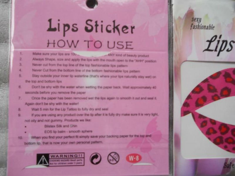 amazing lip sticker Lip tattoo sticker Instant Lipstick